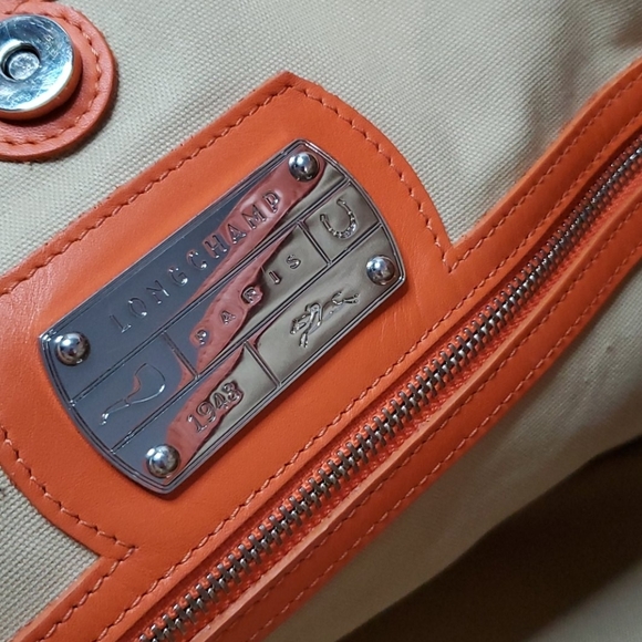 SOLD / Longchamp bag - orange - Picture 5 of 10